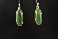 Pounamu and Silver Earrings