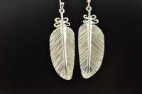 Silver Feather Earrings