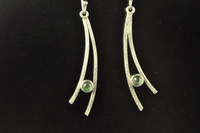 Silver and Tourmaline Earrings