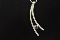 Amethyst and Silver Pendant. 