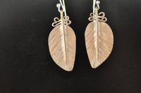 Copper Kereru Feather Earrings