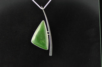 Pounamu and Sterling Silver Pendant