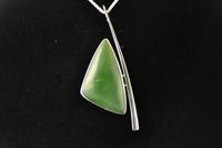 Pounamu and Sterling Silver Pendant